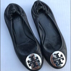 Tory Burch Black Patent Leather Flats Size 7